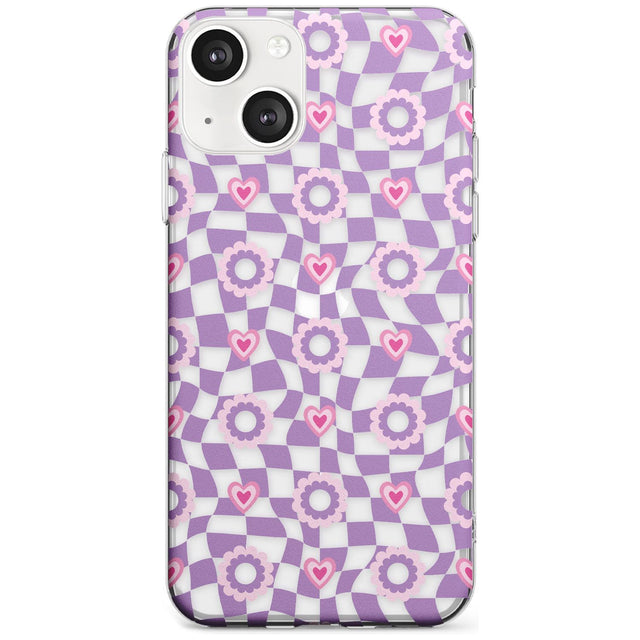 Checkered Love Pattern Slim Phone Case for iPhone 13 & 13 Mini
