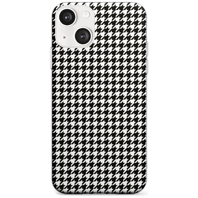 Chic Houndstooth Check Phone Case iPhone 13 Mini / Clear Case,iPhone 13 / Clear Case,iPhone 14 Plus / Clear Case,iPhone 14 / Clear Case Blanc Space