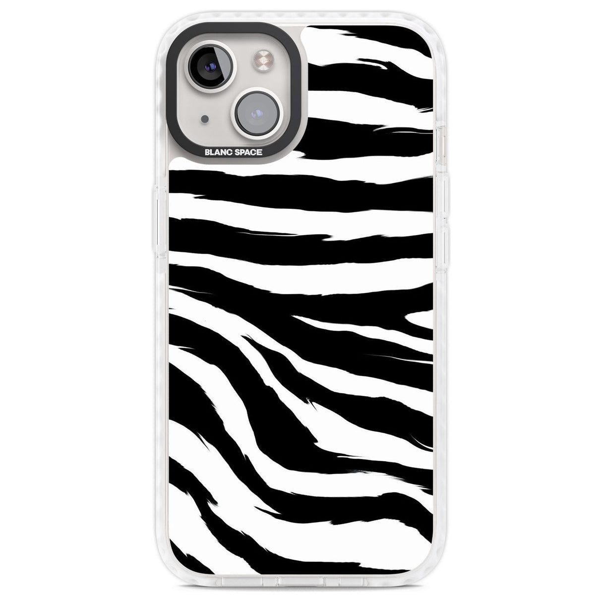 Black Zebra Print Phone Case iPhone 13 / Impact Case,iPhone 14 / Impact Case,iPhone 15 / Impact Case,iPhone 15 Plus / Impact Case Blanc Space