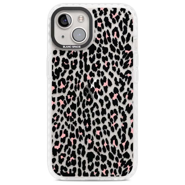 Light Pink Leopard Print - Transparent Phone Case iPhone 13 / Impact Case,iPhone 14 / Impact Case,iPhone 15 Plus / Impact Case,iPhone 15 / Impact Case Blanc Space