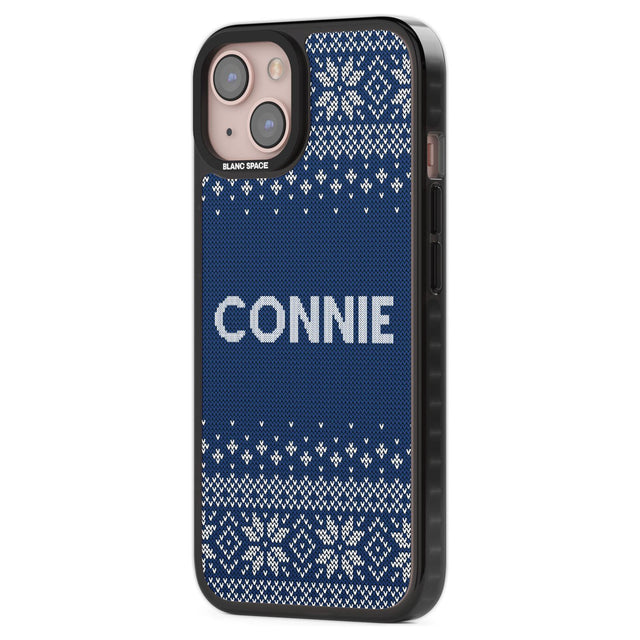 Personalised Blue Christmas Knitted Jumper Custom Phone Case iPhone 15 Pro Max / Black Impact Case,iPhone 15 Plus / Black Impact Case,iPhone 15 Pro / Black Impact Case,iPhone 15 / Black Impact Case,iPhone 15 Pro Max / Impact Case,iPhone 15 Plus / Impact Case,iPhone 15 Pro / Impact Case,iPhone 15 / Impact Case,iPhone 15 Pro Max / Magsafe Black Impact Case,iPhone 15 Plus / Magsafe Black Impact Case,iPhone 15 Pro / Magsafe Black Impact Case,iPhone 15 / Magsafe Black Impact Case,iPhone 14 Pro Max / Black Impact