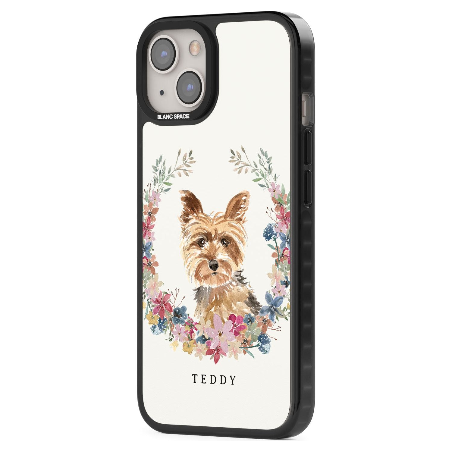 Personalised Yorkshire Terrier Floral Portrait