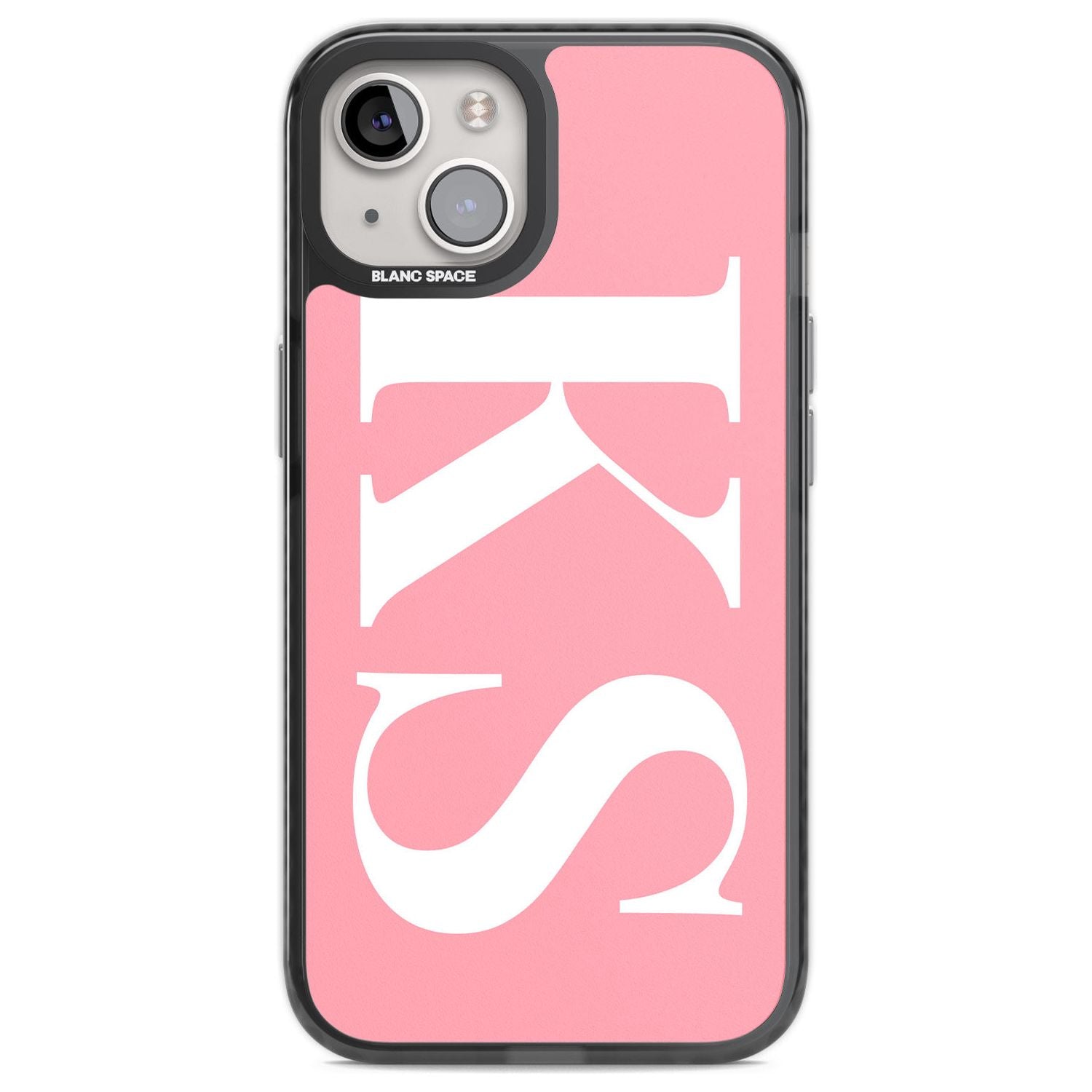 Personalised White & Pink Letters Custom Phone Case iPhone 12 / Black Impact Case,iPhone 13 / Black Impact Case,iPhone 12 Pro / Black Impact Case,iPhone 14 / Black Impact Case,iPhone 15 Plus / Black Impact Case,iPhone 15 / Black Impact Case Blanc Space