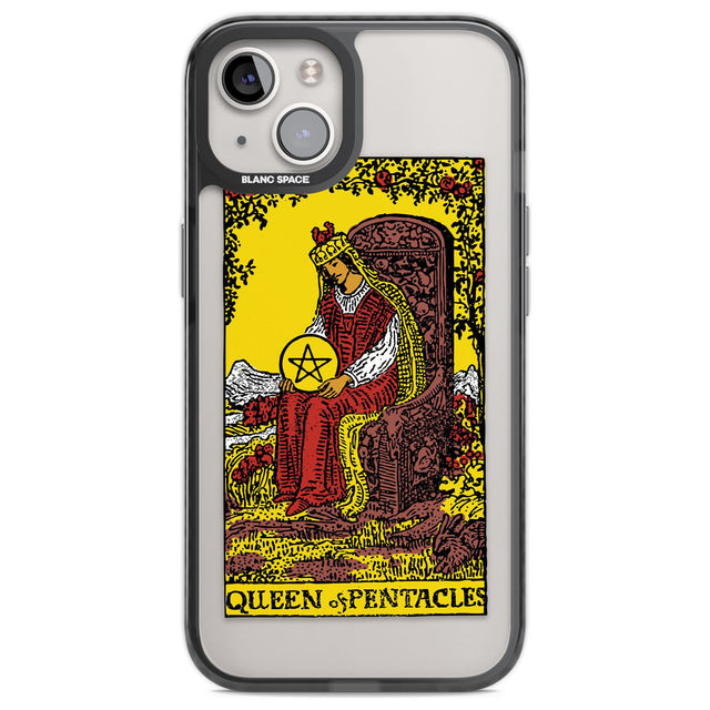 Personalised Queen of Pentacles Tarot Card - Colour Phone Case iPhone 12 / Black Impact Case,iPhone 13 / Black Impact Case,iPhone 12 Pro / Black Impact Case,iPhone 14 / Black Impact Case,iPhone 15 Plus / Black Impact Case,iPhone 15 / Black Impact Case Blanc Space