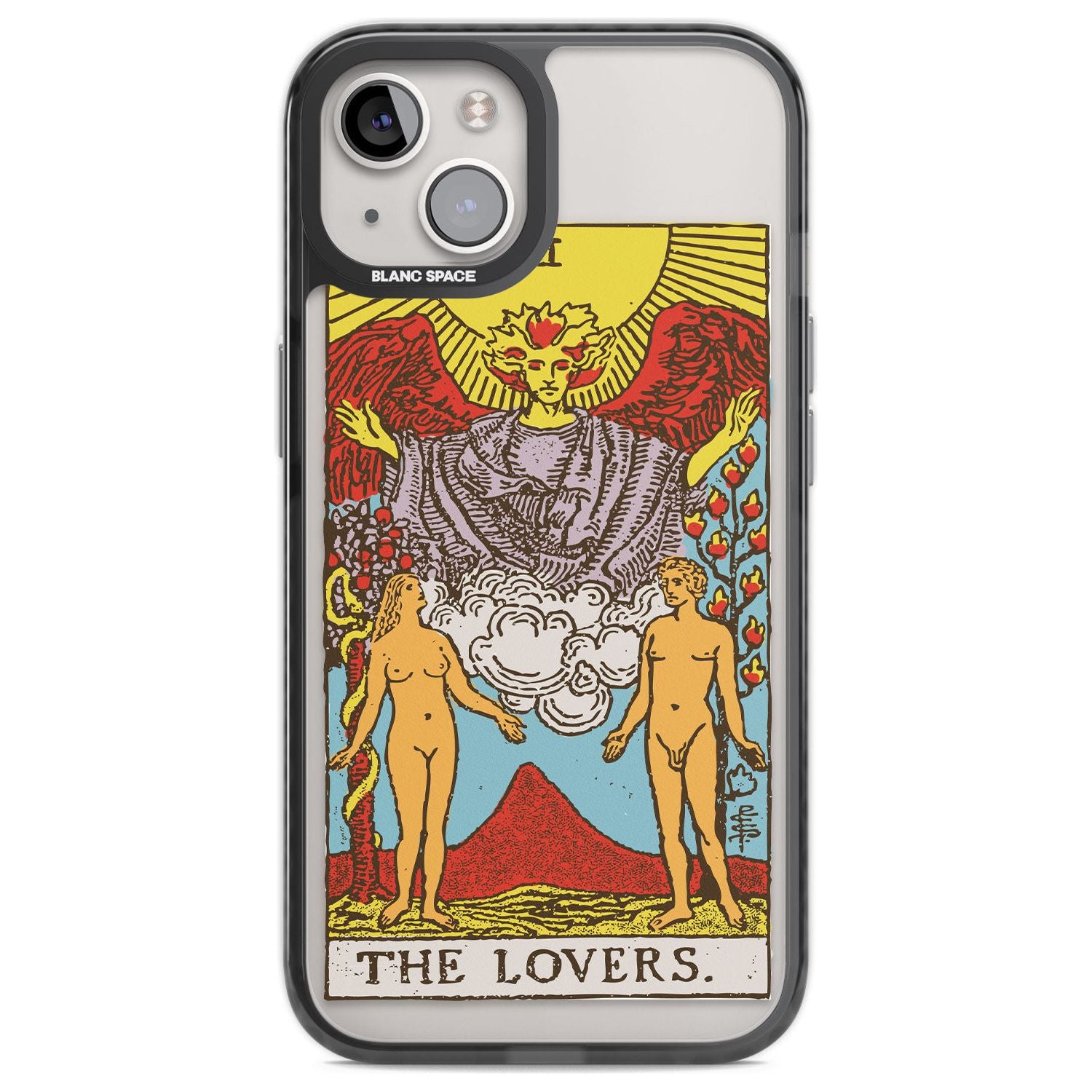 Personalised The Lovers Tarot Card - Colour Custom Phone Case iPhone 12 / Black Impact Case,iPhone 13 / Black Impact Case,iPhone 12 Pro / Black Impact Case,iPhone 14 / Black Impact Case,iPhone 15 Plus / Black Impact Case,iPhone 15 / Black Impact Case Blanc Space