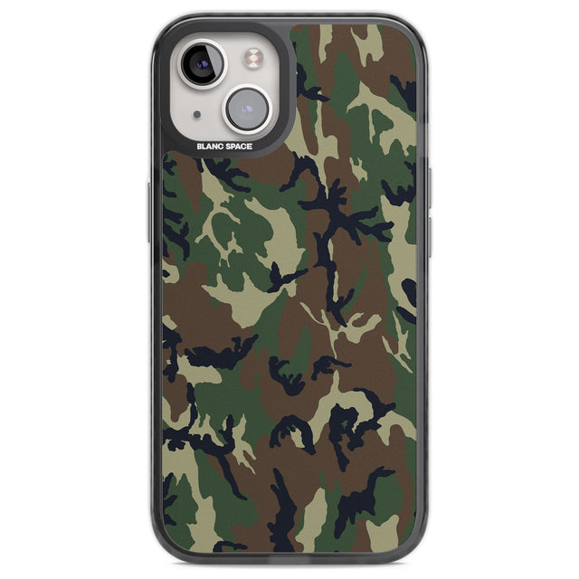 Forest Green Camo Phone Case iPhone 13 / Black Impact Case,iPhone 14 / Black Impact Case,iPhone 15 / Black Impact Case,iPhone 15 Plus / Black Impact Case Blanc Space