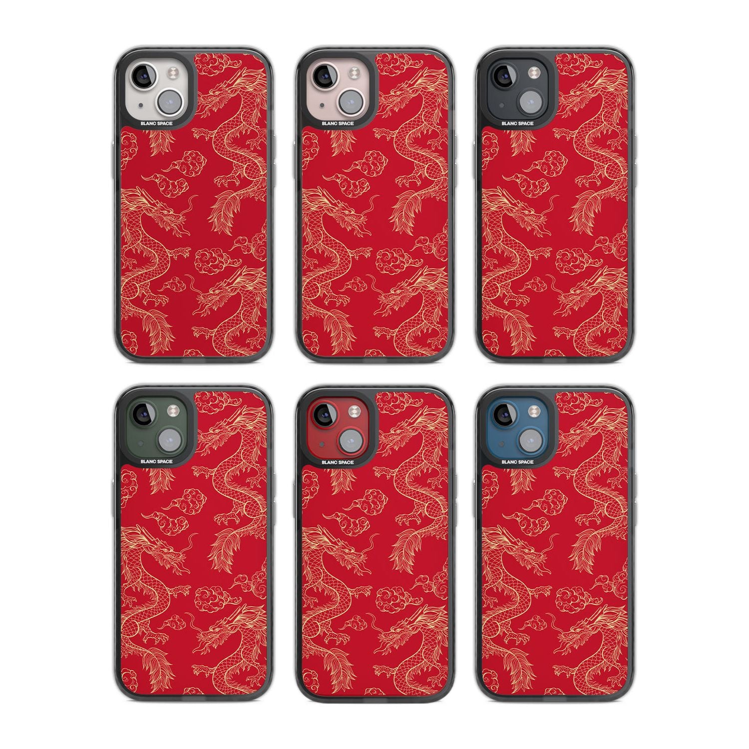 Red And Gold Dragon Pattern