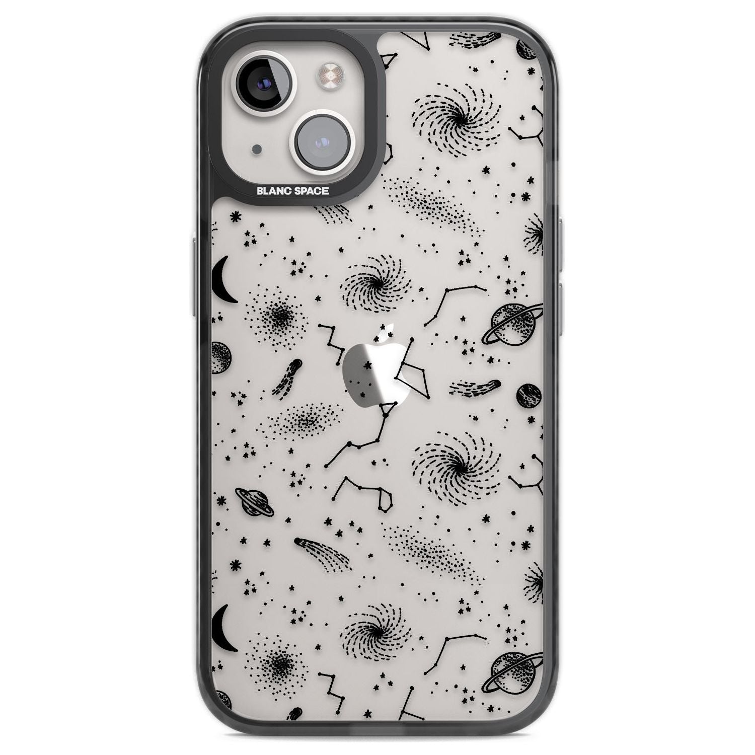 Mixed Galaxy Pattern Phone Case iPhone 12 / Black Impact Case,iPhone 13 / Black Impact Case,iPhone 12 Pro / Black Impact Case,iPhone 14 / Black Impact Case,iPhone 15 Plus / Black Impact Case,iPhone 15 / Black Impact Case Blanc Space