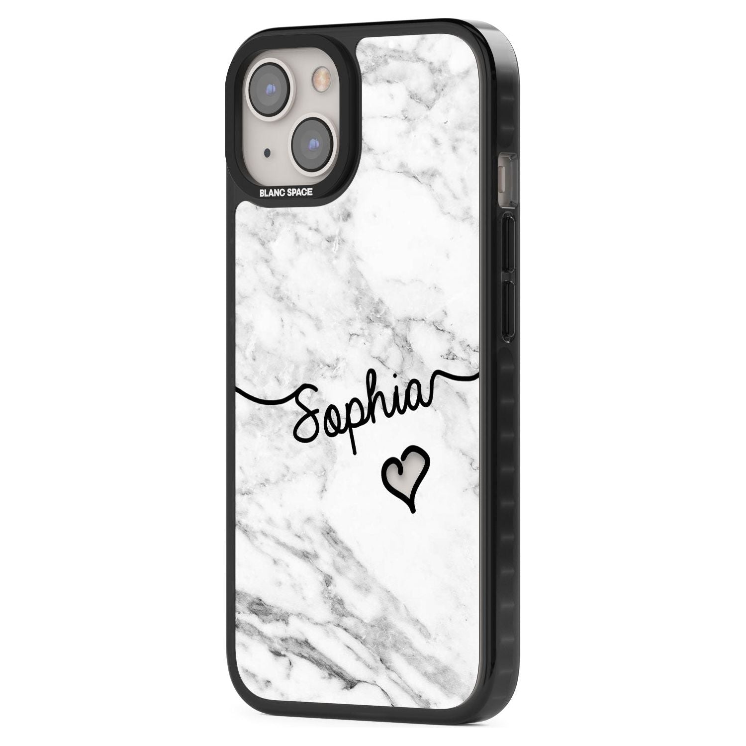 Personalised White Marble Heart