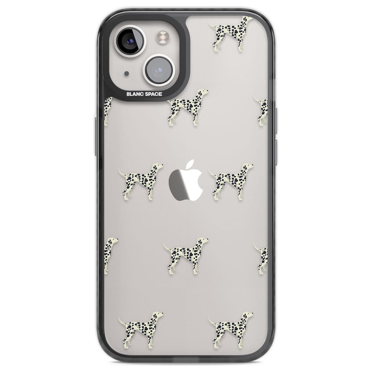 Dalmation Dog Pattern Clear Phone Case iPhone 12 / Black Impact Case,iPhone 13 / Black Impact Case,iPhone 12 Pro / Black Impact Case,iPhone 14 / Black Impact Case,iPhone 15 Plus / Black Impact Case,iPhone 15 / Black Impact Case Blanc Space
