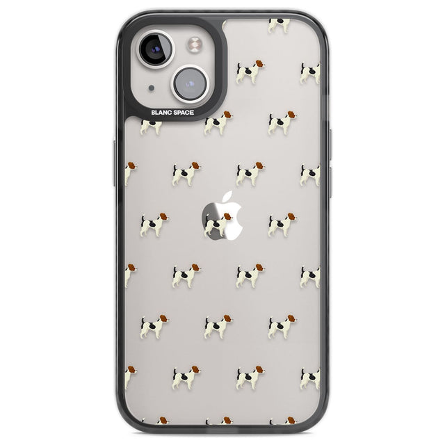 Jack Russell Terrier Dog Pattern Clear Phone Case iPhone 12 / Black Impact Case,iPhone 13 / Black Impact Case,iPhone 12 Pro / Black Impact Case,iPhone 14 / Black Impact Case,iPhone 15 Plus / Black Impact Case,iPhone 15 / Black Impact Case Blanc Space