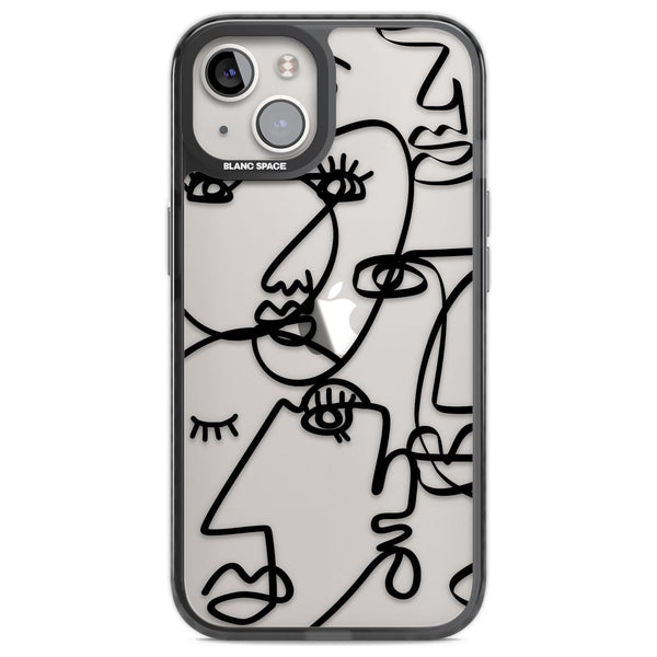 Abstract Line Art Black Clear
