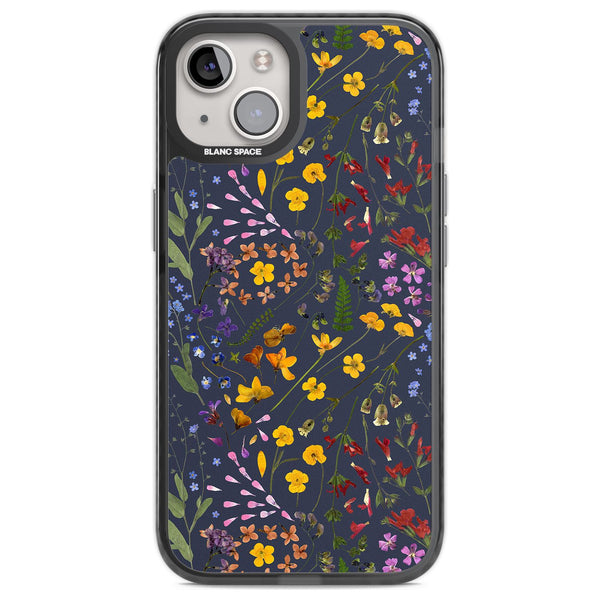 Wildflowers & Leaves In Navy
