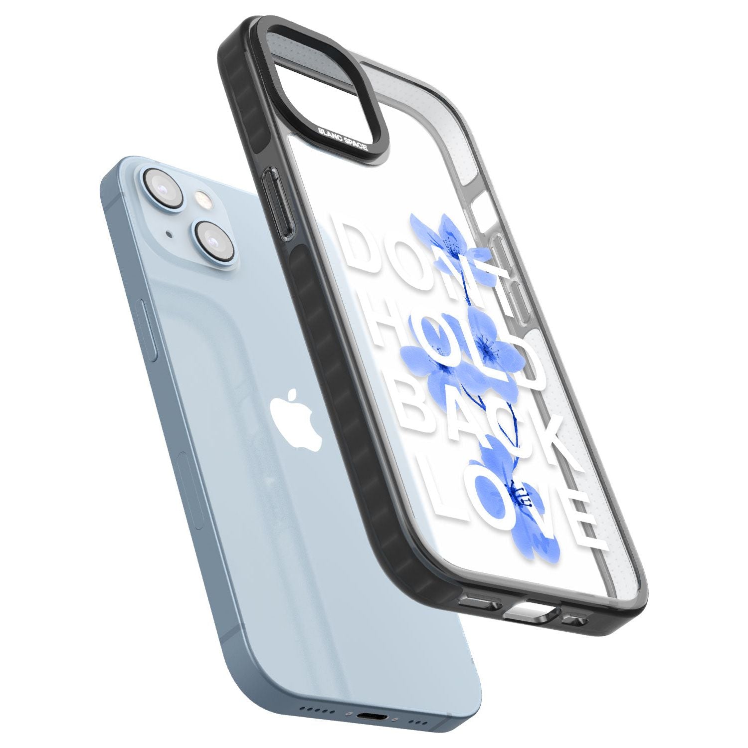 Don't Hold Back Love - Blue & WhitePhone Case for iPhone 14