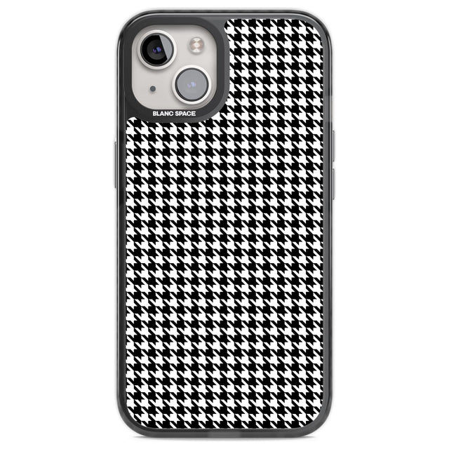 Black Houndstooth Pattern Phone Case iPhone 13 / Black Impact Case,iPhone 14 / Black Impact Case,iPhone 15 / Black Impact Case,iPhone 15 Plus / Black Impact Case Blanc Space