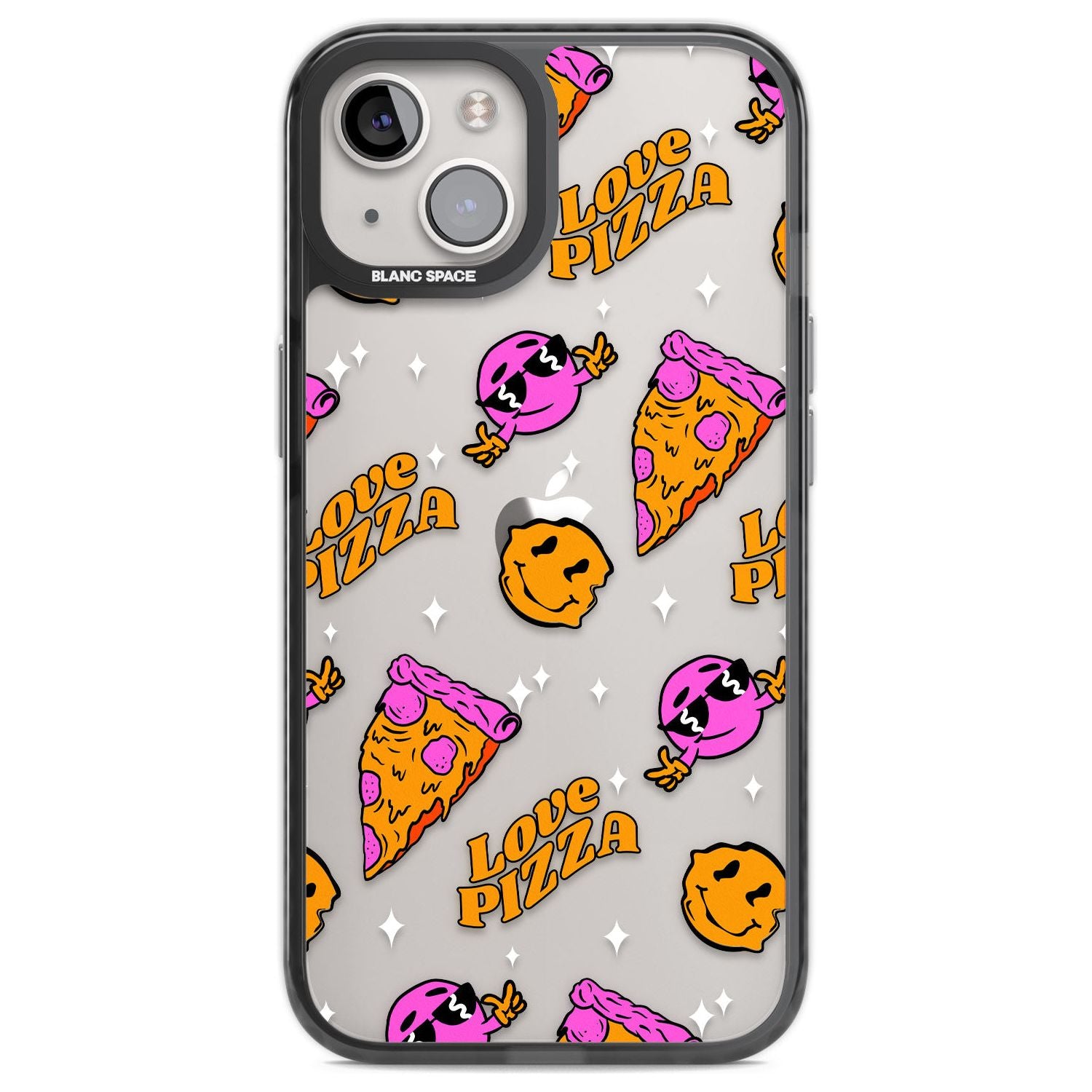 Psychedelic Love Pizza Pattern (Clear)