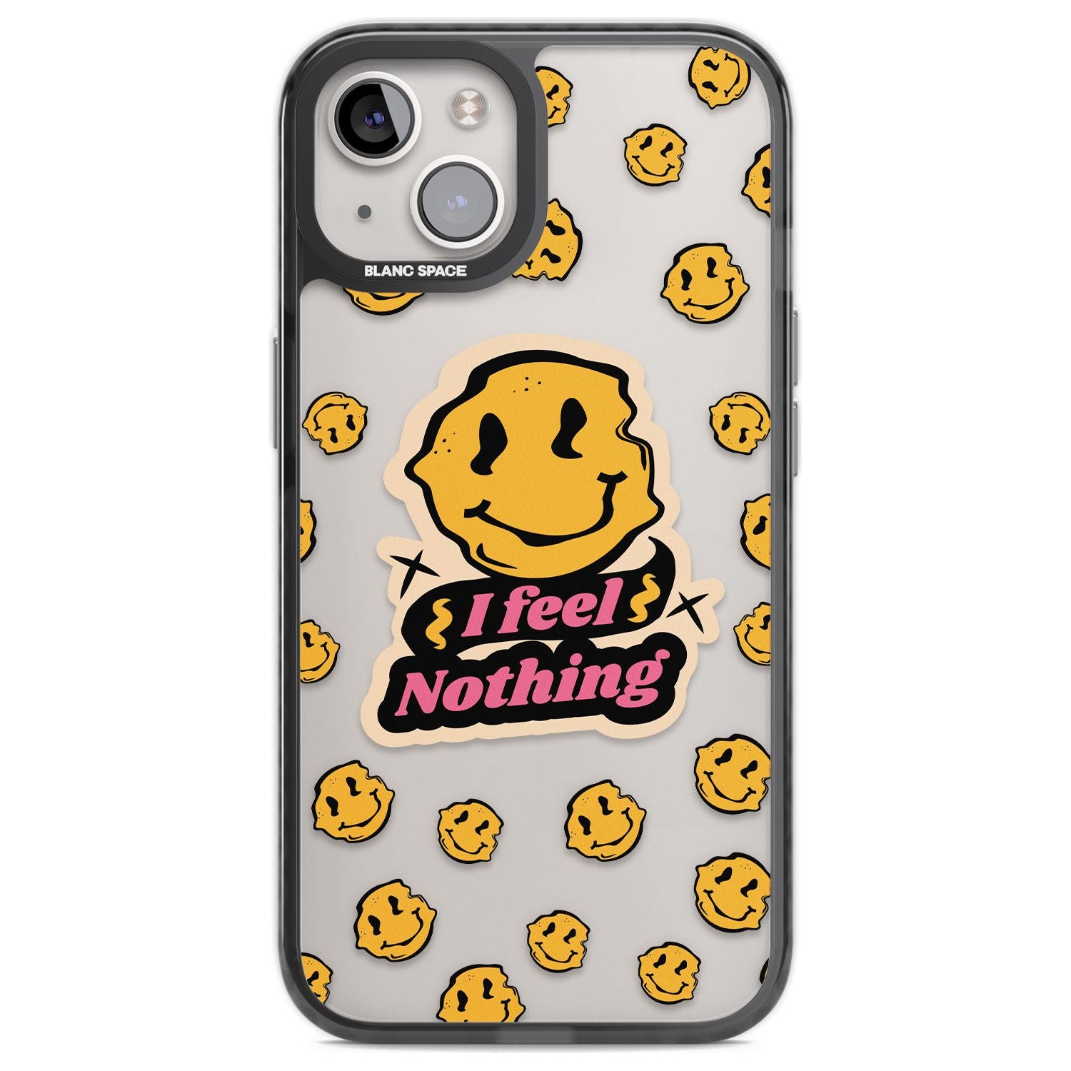 I feel nothing (Clear) Phone Case iPhone 12 / Black Impact Case,iPhone 13 / Black Impact Case,iPhone 12 Pro / Black Impact Case,iPhone 14 / Black Impact Case,iPhone 15 Plus / Black Impact Case,iPhone 15 / Black Impact Case Blanc Space