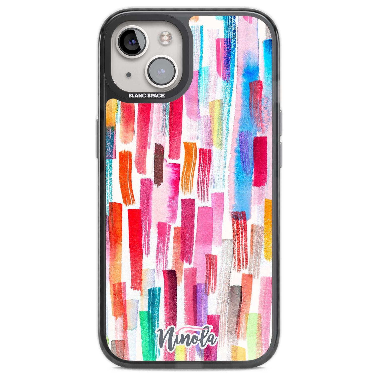 Colorful Brushstrokes Phone Case iPhone 12 / Black Impact Case,iPhone 13 / Black Impact Case,iPhone 12 Pro / Black Impact Case,iPhone 14 / Black Impact Case,iPhone 15 Plus / Black Impact Case,iPhone 15 / Black Impact Case Blanc Space