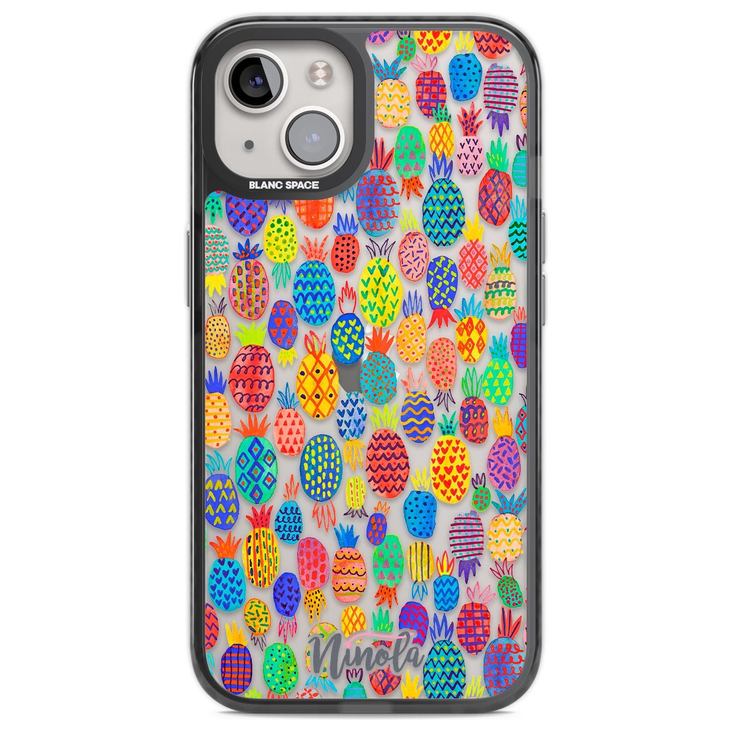Cute Pineapples Phone Case iPhone 12 / Black Impact Case,iPhone 13 / Black Impact Case,iPhone 12 Pro / Black Impact Case,iPhone 14 / Black Impact Case,iPhone 15 Plus / Black Impact Case,iPhone 15 / Black Impact Case Blanc Space