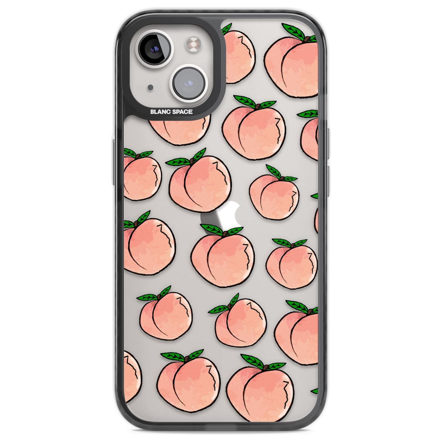 Life's a Peach Phone Case iPhone 12 Pro / Black Impact Case,iPhone 15 / Black Impact Case,iPhone 15 Plus / Black Impact Case Blanc Space