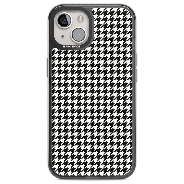 Chic Houndstooth Check Phone Case iPhone 13 / Black Impact Case,iPhone 14 / Black Impact Case,iPhone 15 / Black Impact Case,iPhone 15 Plus / Black Impact Case Blanc Space