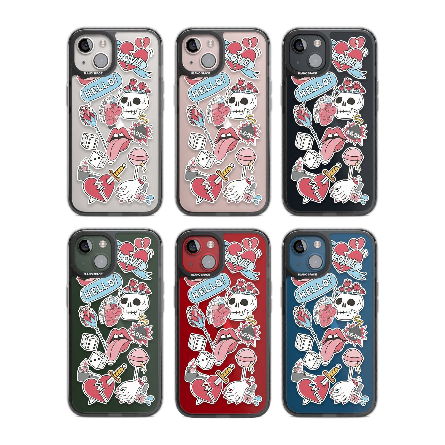 Skull & Flowers Stickers