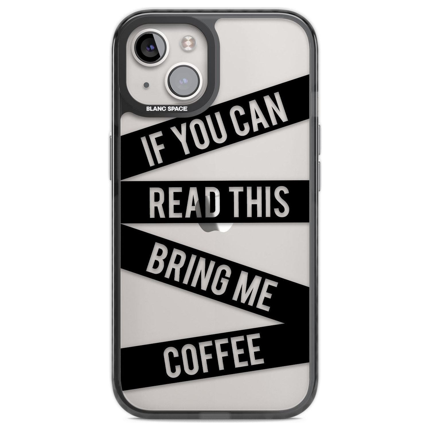 Black Stripes Bring Me Coffee Phone Case iPhone 12 / Black Impact Case,iPhone 13 / Black Impact Case,iPhone 12 Pro / Black Impact Case,iPhone 14 / Black Impact Case,iPhone 15 Plus / Black Impact Case,iPhone 15 / Black Impact Case Blanc Space