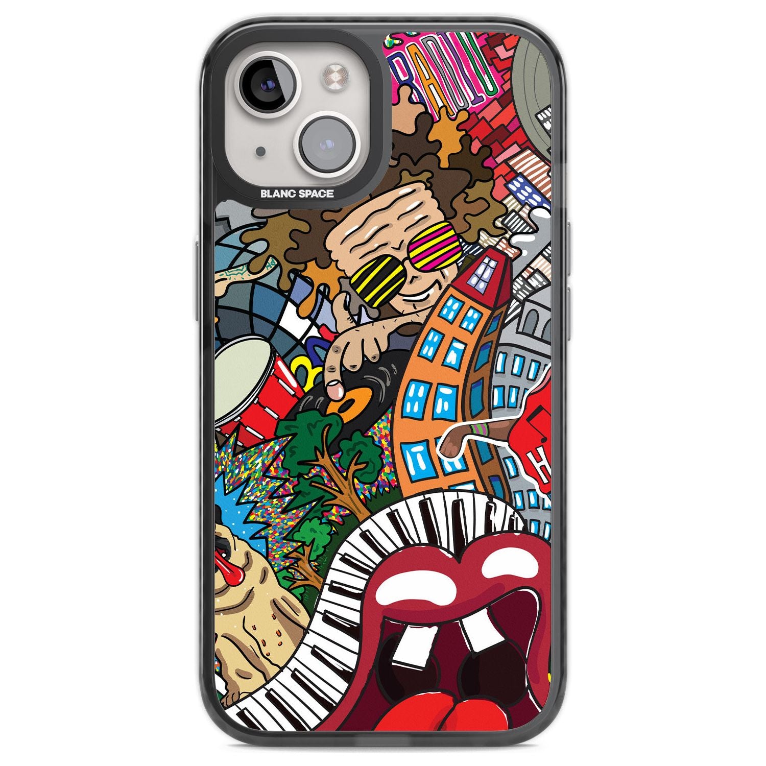 Noise Complaint Phone Case iPhone 12 / Black Impact Case,iPhone 13 / Black Impact Case,iPhone 12 Pro / Black Impact Case,iPhone 14 / Black Impact Case,iPhone 15 Plus / Black Impact Case,iPhone 15 / Black Impact Case Blanc Space