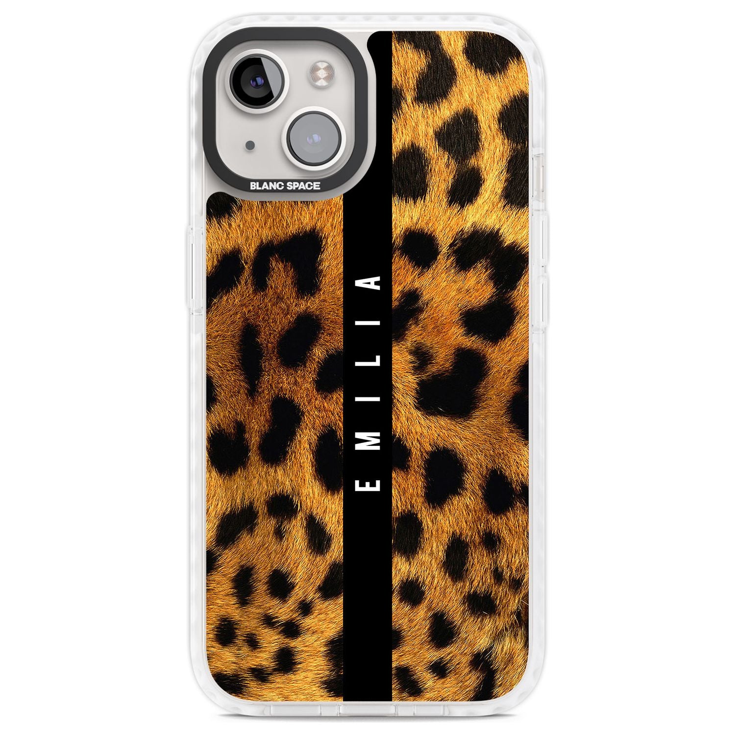 Personalised Leopard Print Custom Phone Case iPhone 13 / Impact Case,iPhone 14 / Impact Case,iPhone 15 Plus / Impact Case,iPhone 15 / Impact Case Blanc Space
