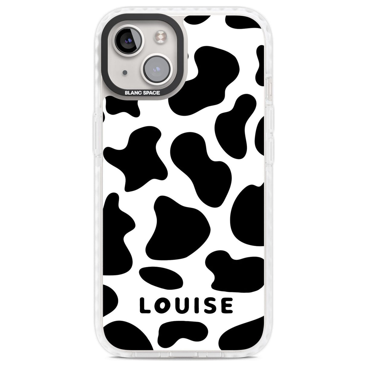 Personalised Cow Print Custom Phone Case iPhone 13 / Impact Case,iPhone 14 / Impact Case,iPhone 15 Plus / Impact Case,iPhone 15 / Impact Case Blanc Space