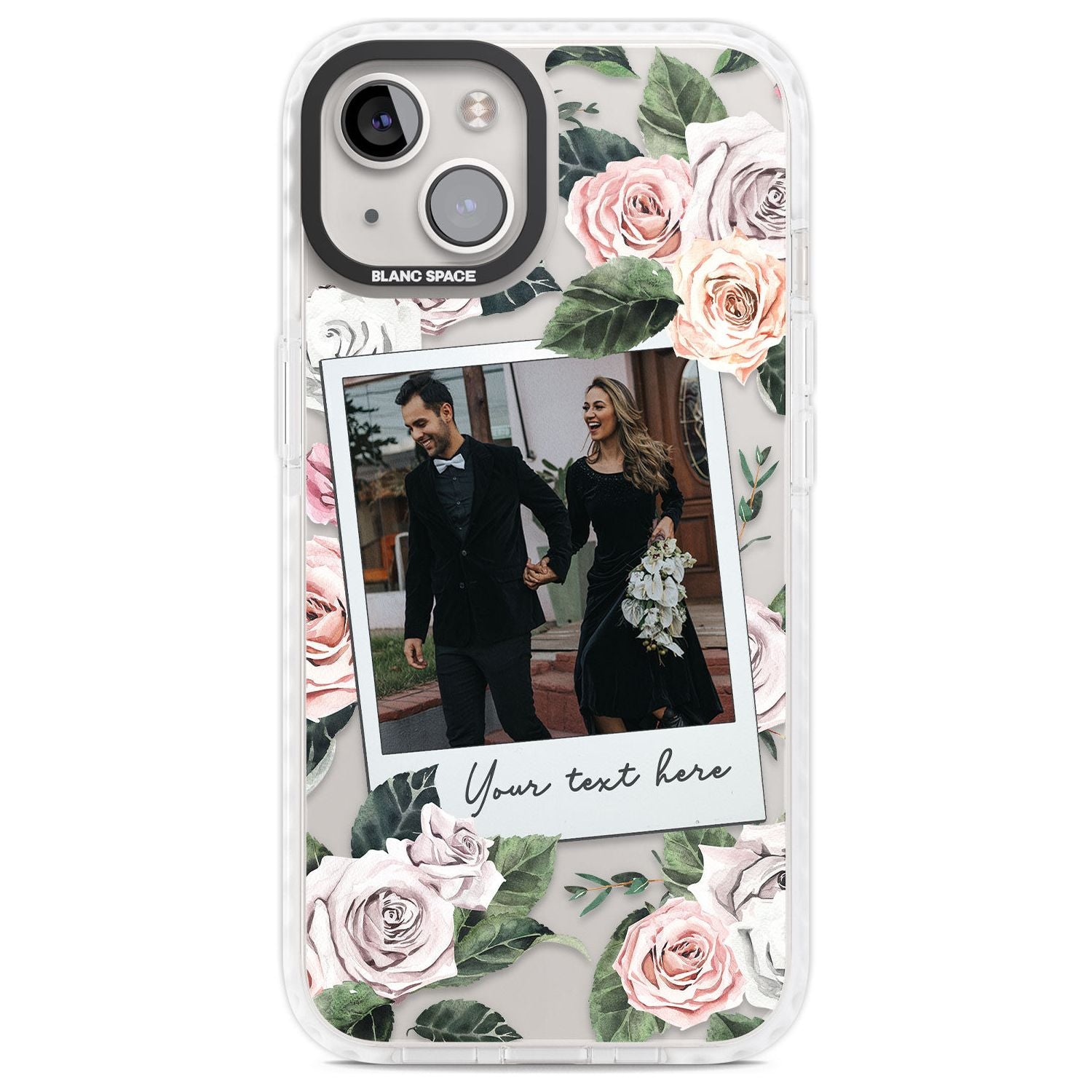 Personalised Floral Instant Film Photo Custom Phone Case iPhone 13 / Impact Case,iPhone 14 / Impact Case,iPhone 15 Plus / Impact Case,iPhone 15 / Impact Case Blanc Space