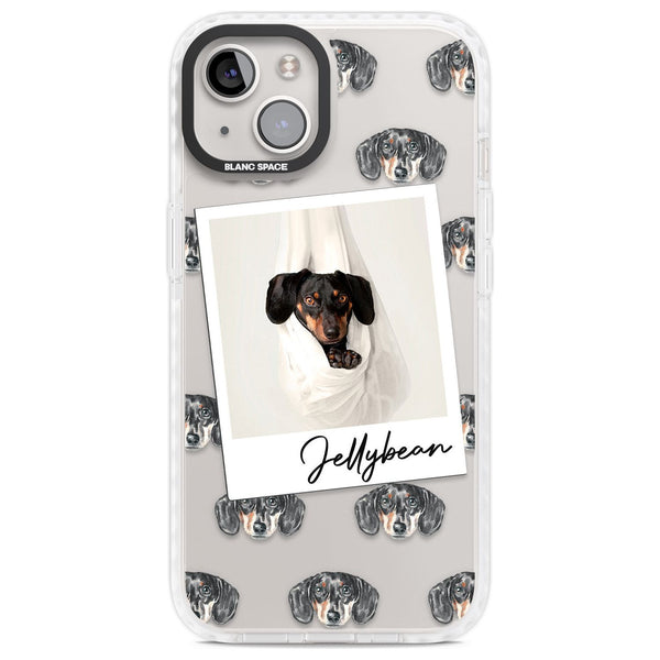 Personalised Black Dachshund Instant Camera Photo