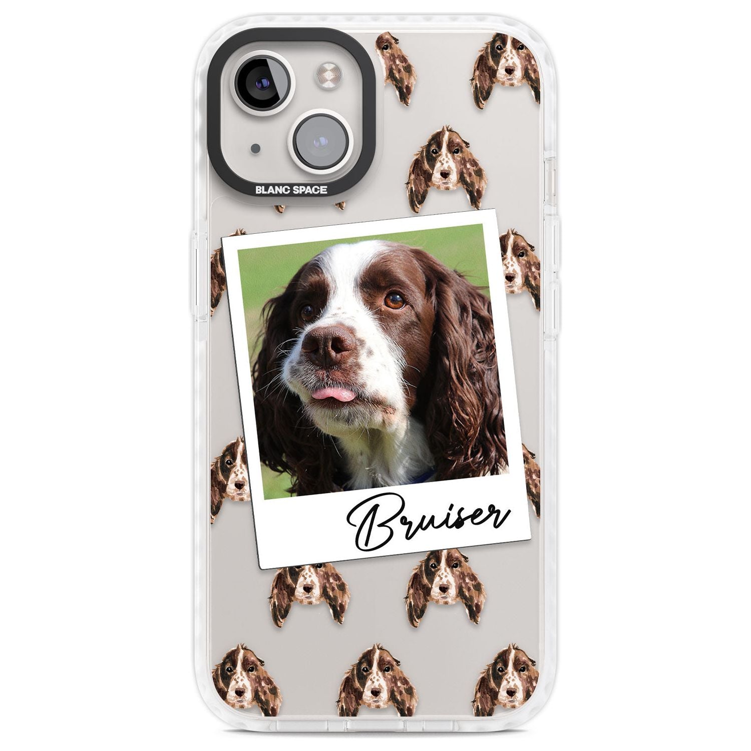Personalised Springer Spaniel - Dog Photo Custom Phone Case iPhone 13 / Impact Case,iPhone 14 / Impact Case,iPhone 15 Plus / Impact Case,iPhone 15 / Impact Case Blanc Space