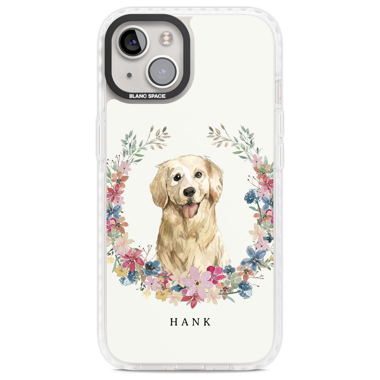 Personalised Golden Retriever - Watercolour Dog Portrait Custom Phone Case iPhone 13 / Impact Case,iPhone 14 / Impact Case,iPhone 15 Plus / Impact Case,iPhone 15 / Impact Case Blanc Space