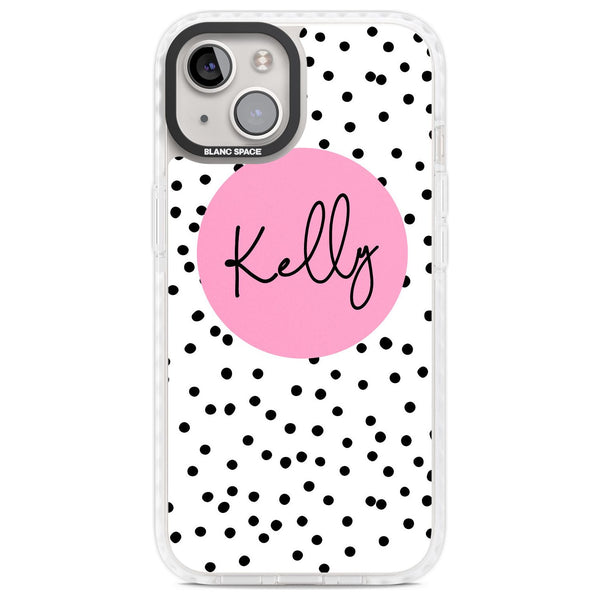 Personalised Pink Circle & Dots