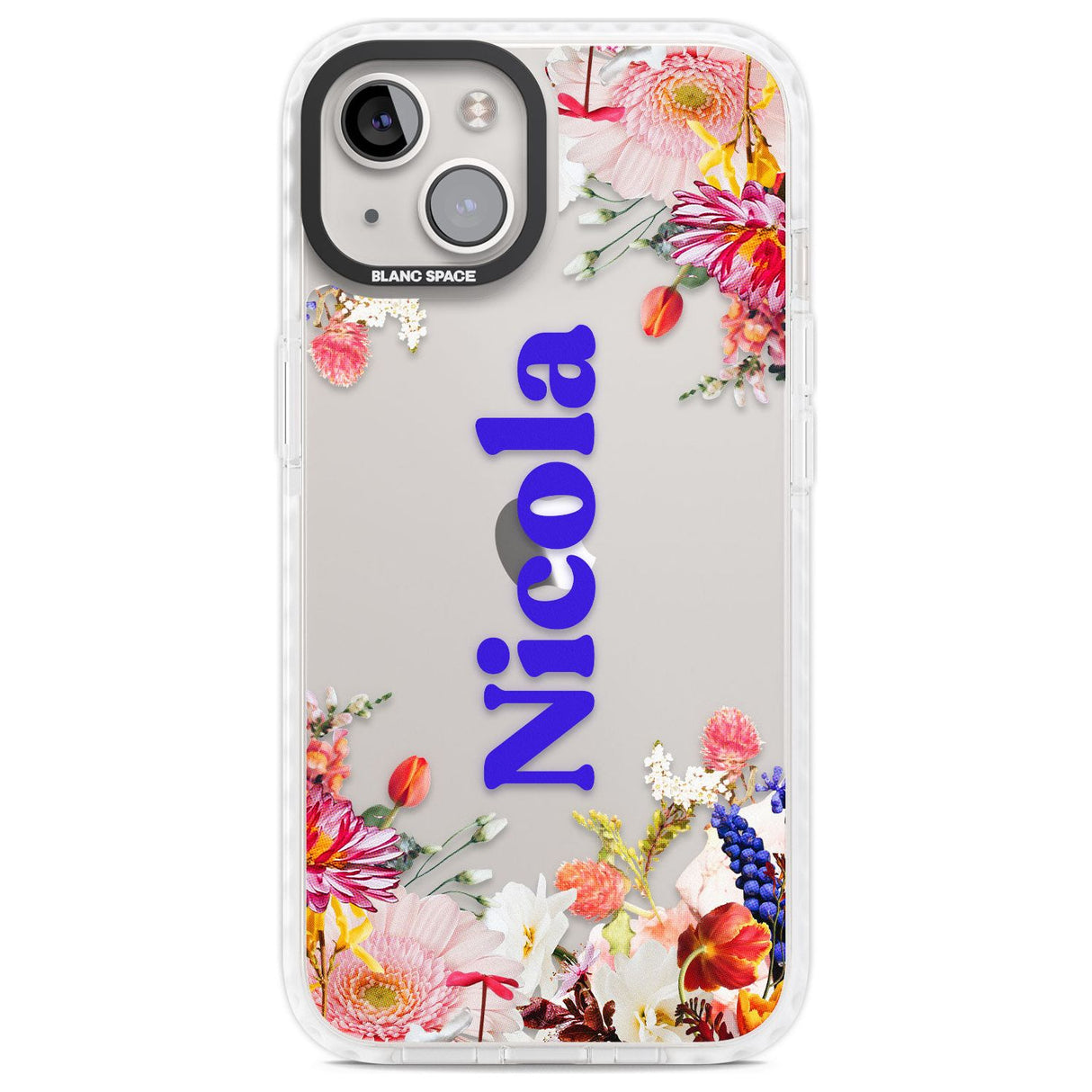 Personalised Text with Floral Borders Custom Phone Case iPhone 13 / Impact Case,iPhone 14 / Impact Case,iPhone 15 Plus / Impact Case,iPhone 15 / Impact Case Blanc Space