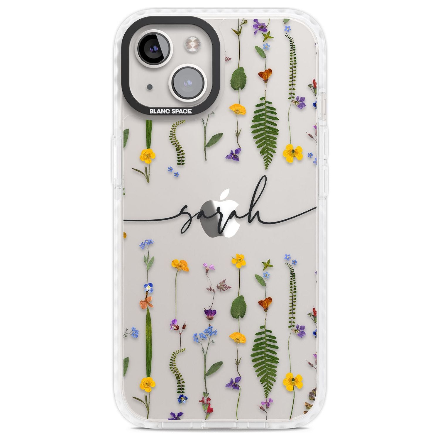 Personalised Wildflower Floral Custom Phone Case iPhone 13 / Impact Case,iPhone 14 / Impact Case,iPhone 15 Plus / Impact Case,iPhone 15 / Impact Case Blanc Space