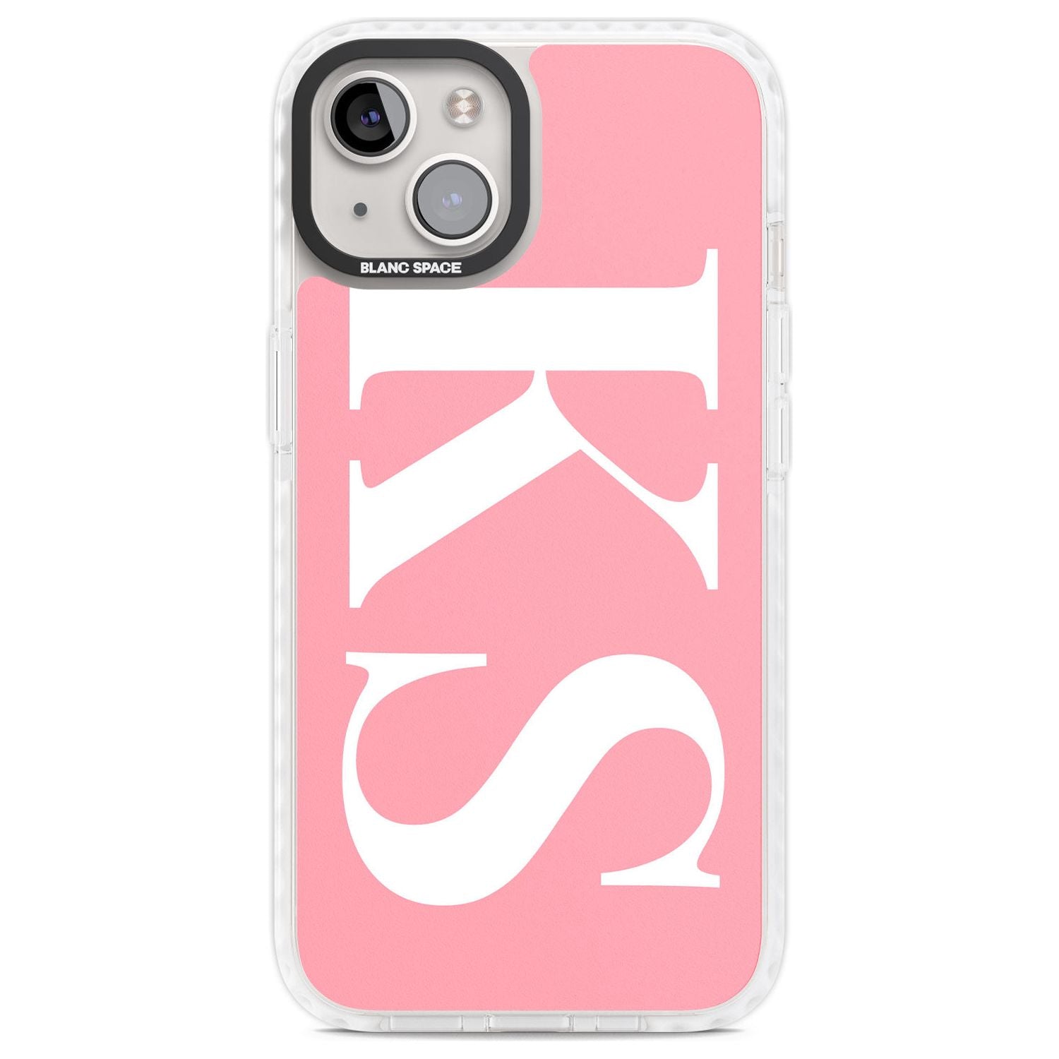 Personalised White & Pink Letters Custom Phone Case iPhone 13 / Impact Case,iPhone 14 / Impact Case,iPhone 15 Plus / Impact Case,iPhone 15 / Impact Case Blanc Space