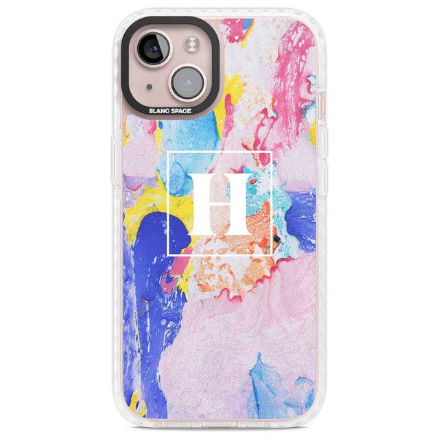 Personalised Mixed Pastels Marbled Paper Custom Phone Case iPhone 13 / Impact Case,iPhone 14 / Impact Case,iPhone 15 Plus / Impact Case,iPhone 15 / Impact Case Blanc Space