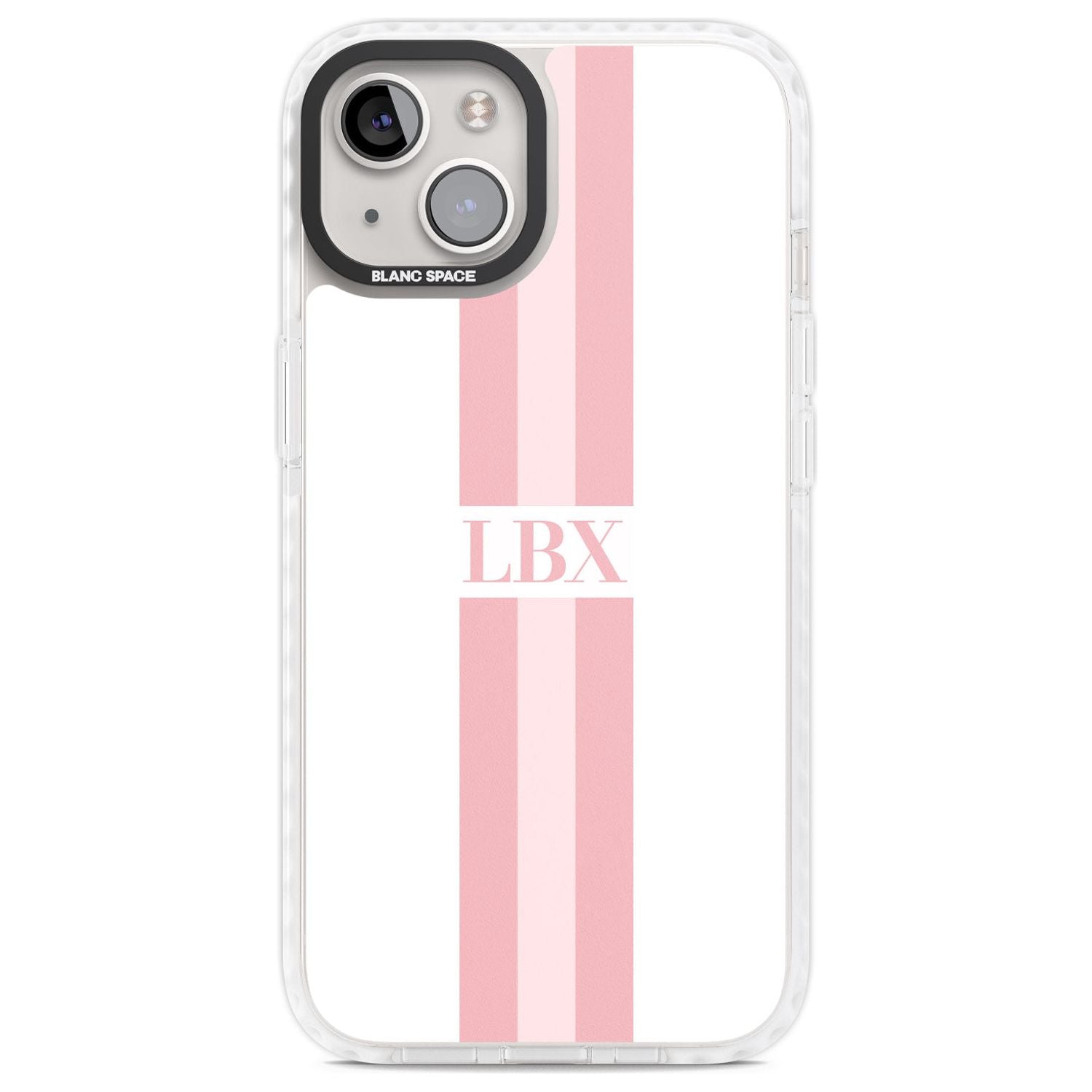 Personalised Minimal Pink Stripes Custom Phone Case iPhone 13 / Impact Case,iPhone 14 / Impact Case,iPhone 15 Plus / Impact Case,iPhone 15 / Impact Case Blanc Space