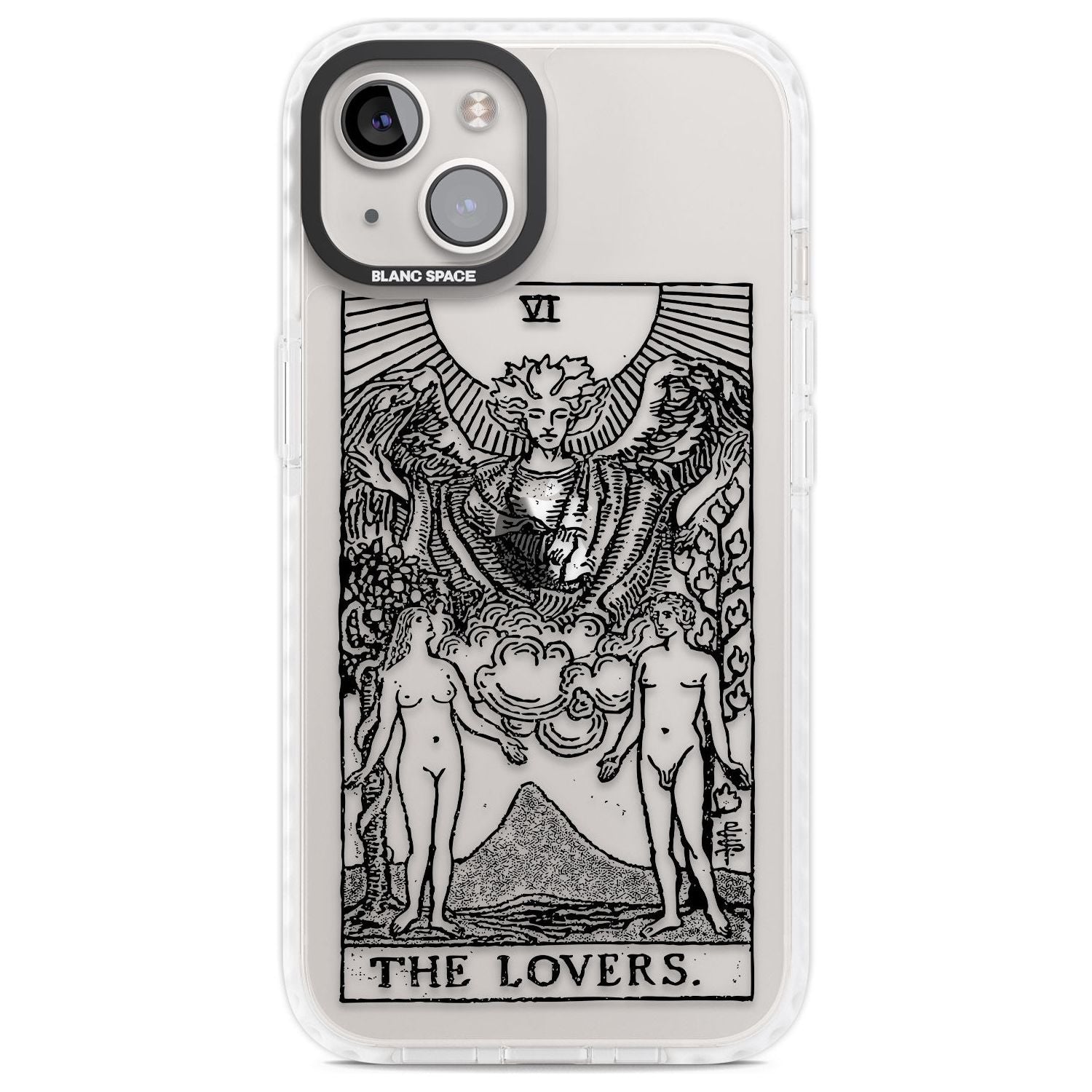 Personalised The Lovers Tarot Card - Transparent Custom Phone Case iPhone 13 / Impact Case,iPhone 14 / Impact Case,iPhone 15 Plus / Impact Case,iPhone 15 / Impact Case Blanc Space