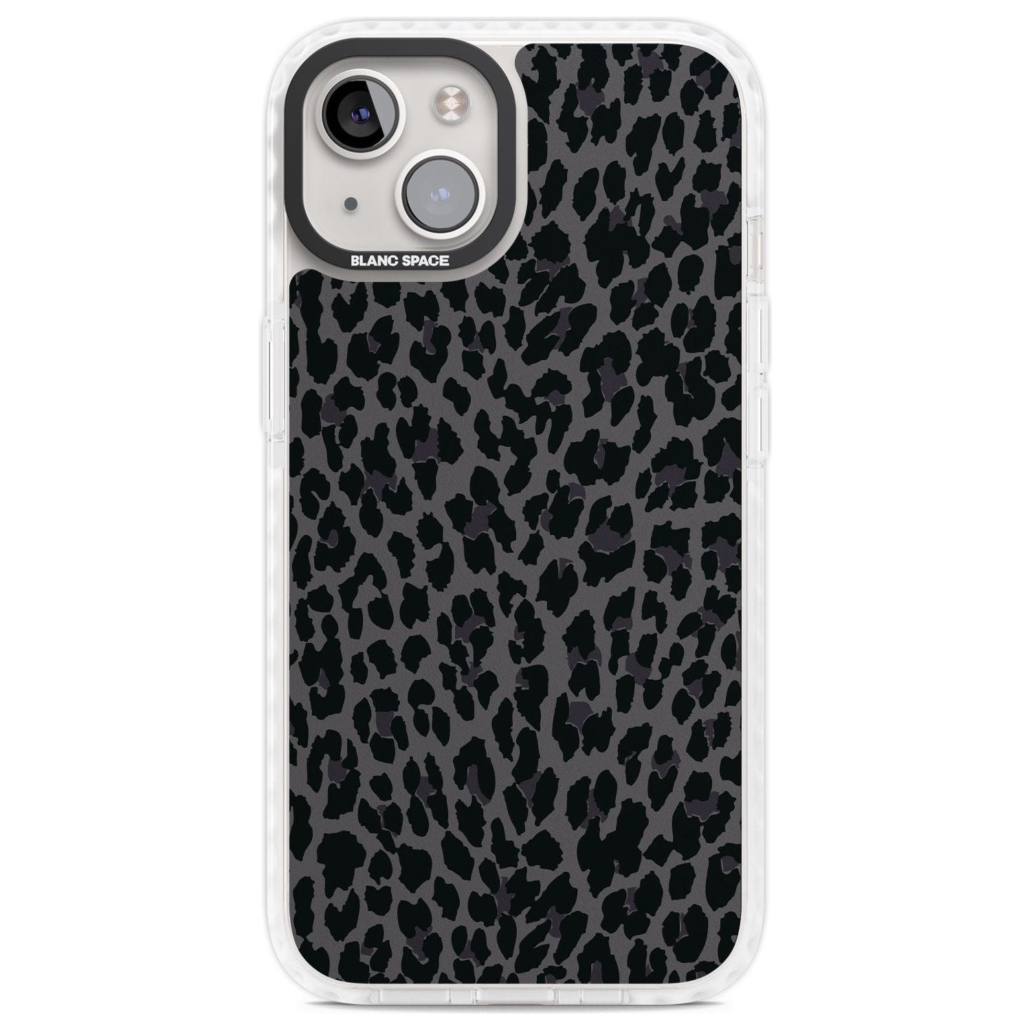 Dark Animal Print Pattern Small Leopard Phone Case iPhone 13 / Impact Case,iPhone 14 / Impact Case,iPhone 15 Plus / Impact Case,iPhone 15 / Impact Case Blanc Space