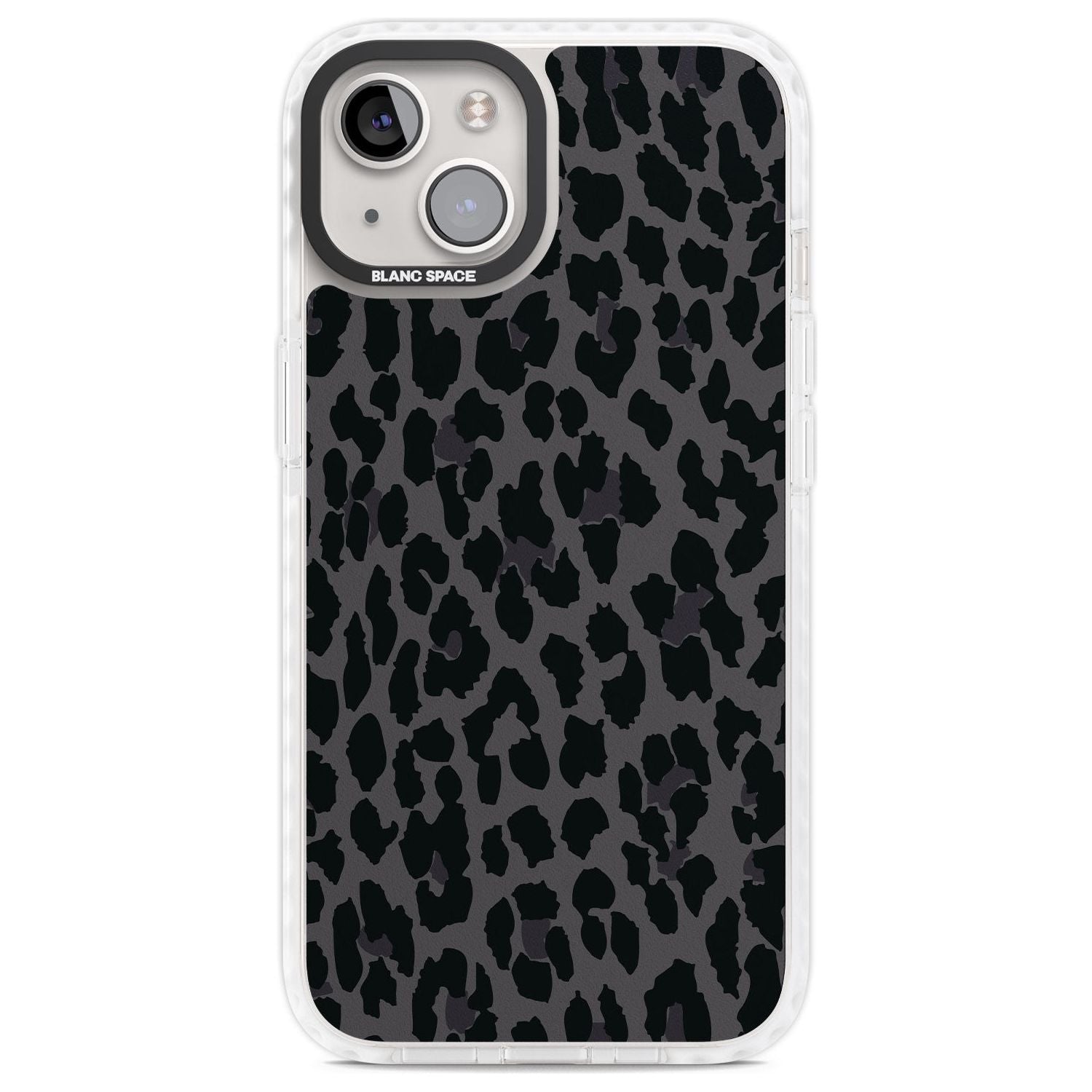 Dark Animal Print Pattern Large Leopard Phone Case iPhone 13 / Impact Case,iPhone 14 / Impact Case,iPhone 15 Plus / Impact Case,iPhone 15 / Impact Case Blanc Space