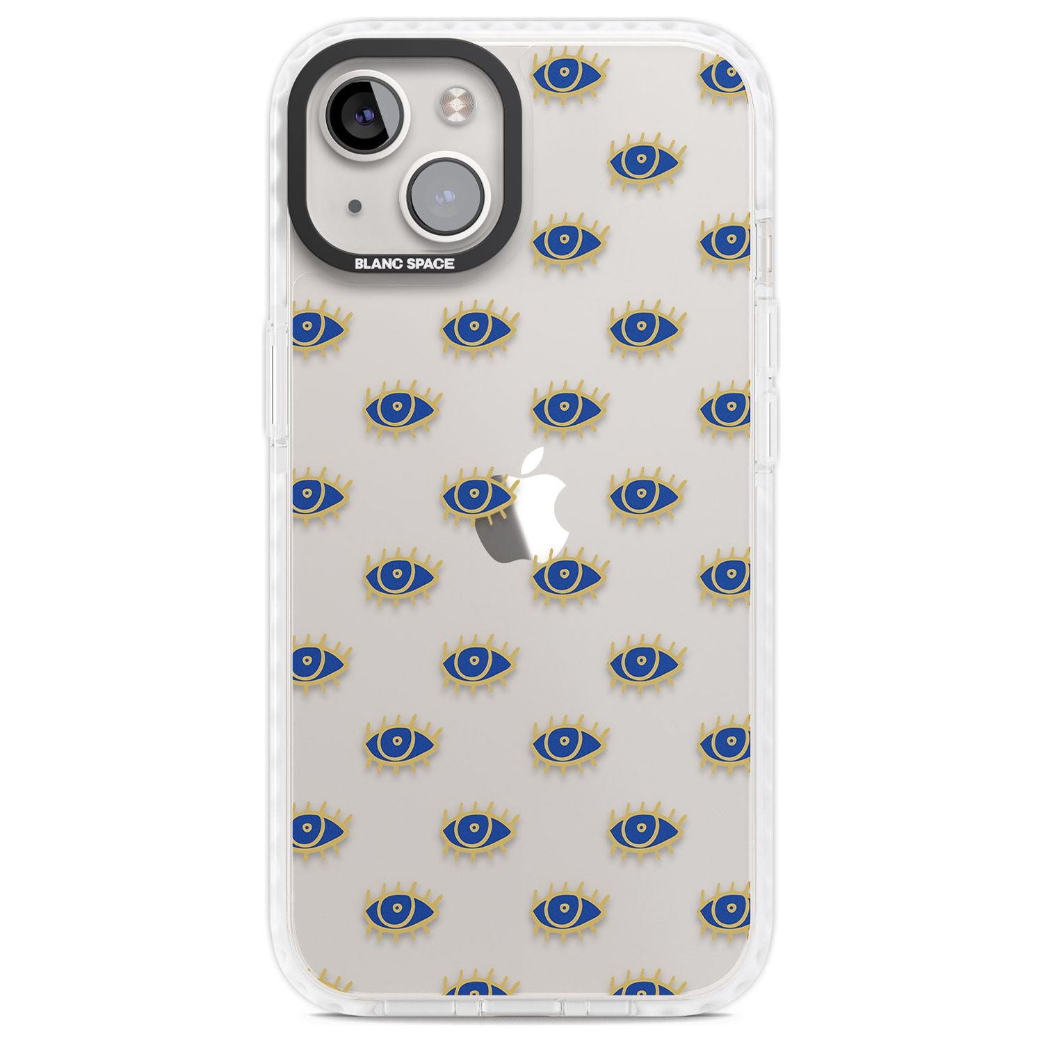 Gold Eyes (Clear) Psychedelic Eyes Pattern Phone Case iPhone 13 / Impact Case,iPhone 14 / Impact Case,iPhone 15 Plus / Impact Case,iPhone 15 / Impact Case Blanc Space
