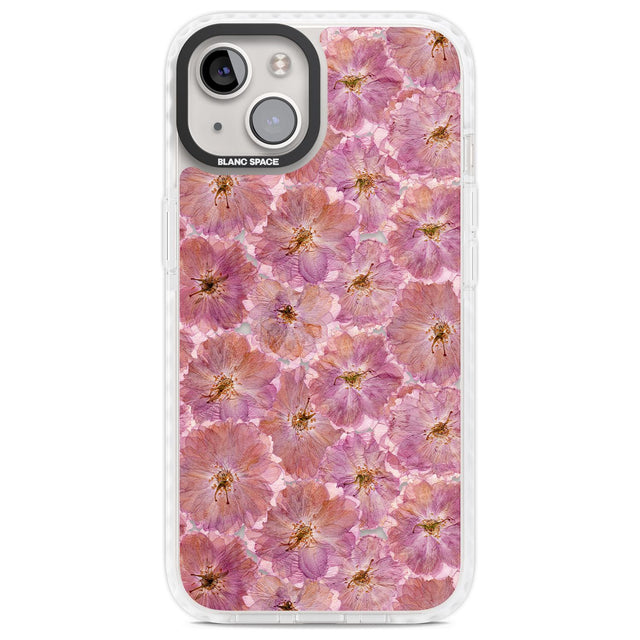 Large Pink Flowers Transparent Design Phone Case iPhone 13 / Impact Case,iPhone 14 / Impact Case,iPhone 15 Plus / Impact Case,iPhone 15 / Impact Case Blanc Space