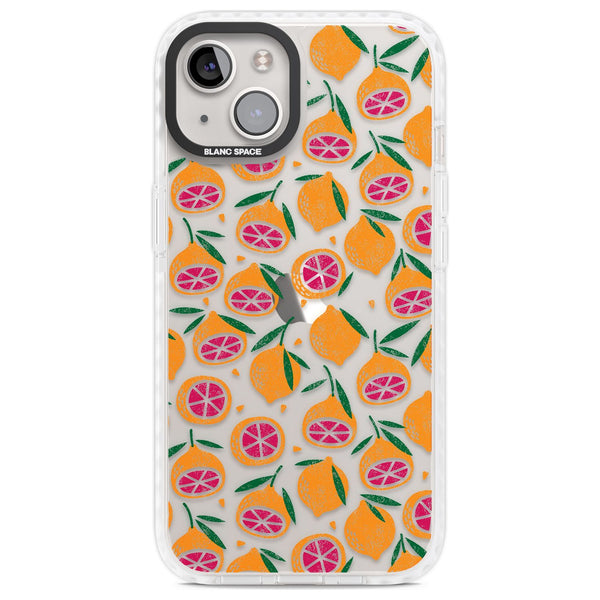 Blood Orange Fruit Pattern Transparent
