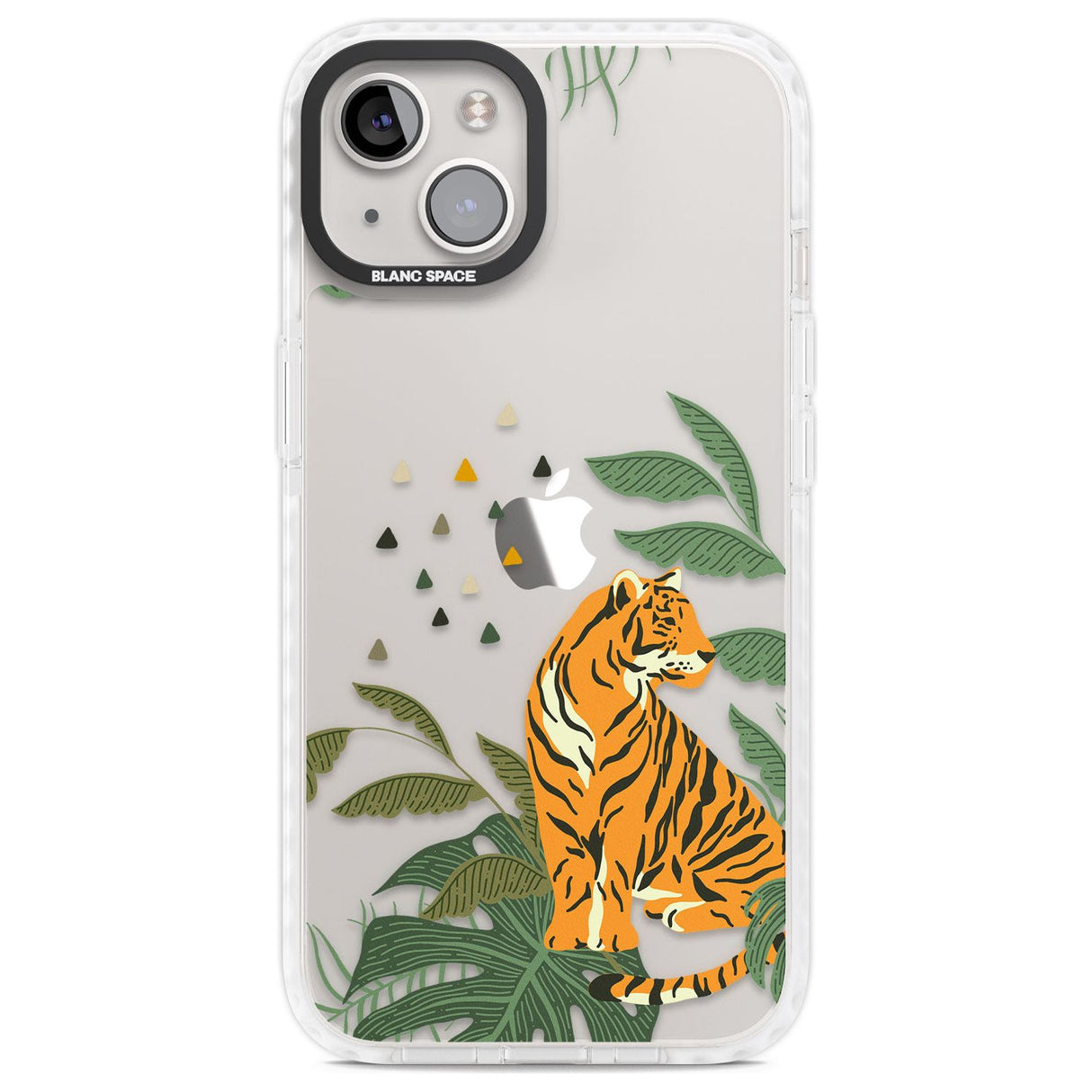 Large Tiger Clear Jungle Cat Pattern Phone Case iPhone 13 / Impact Case,iPhone 14 / Impact Case,iPhone 15 Plus / Impact Case,iPhone 15 / Impact Case Blanc Space