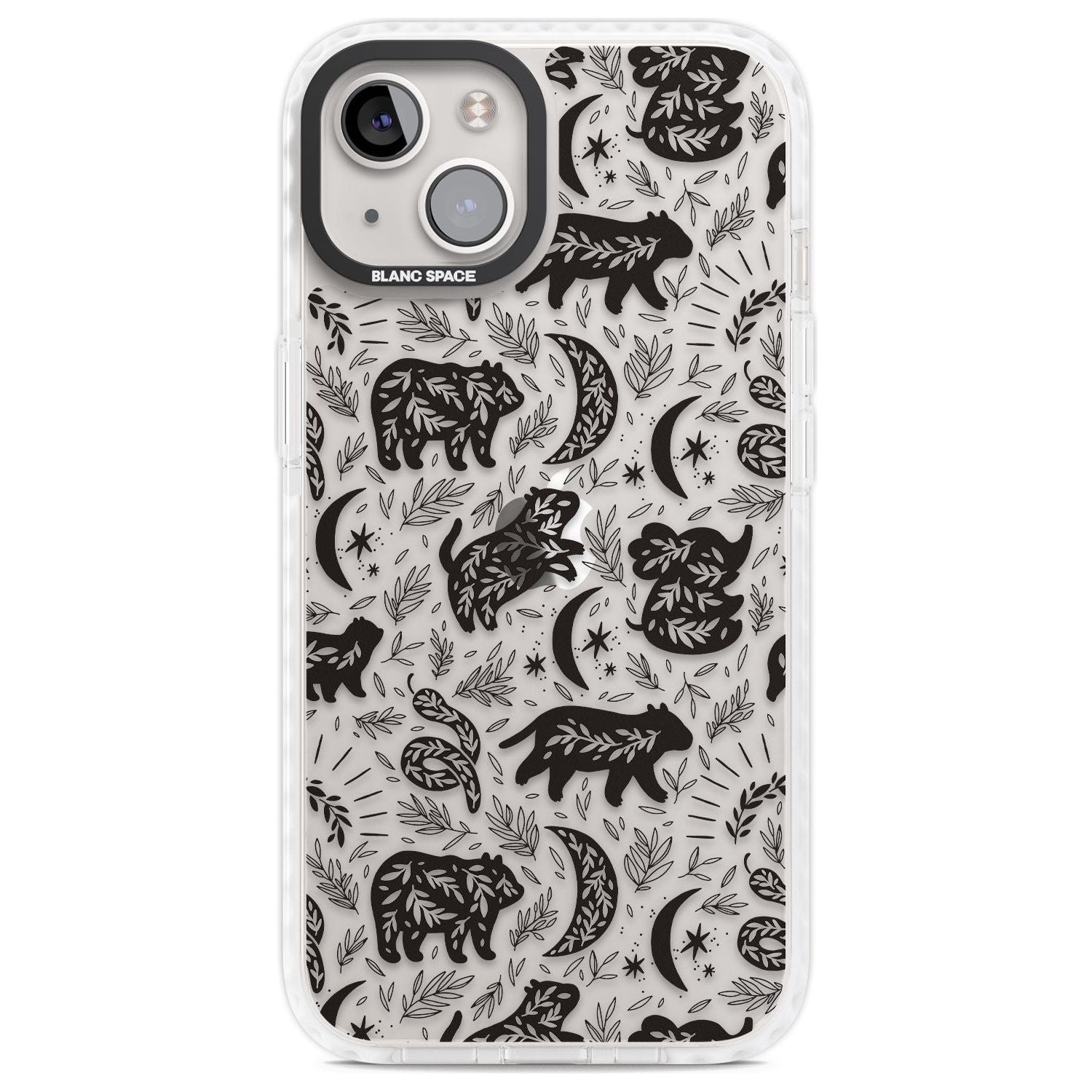 Leafy Bears Phone Case iPhone 13 / Impact Case,iPhone 14 / Impact Case,iPhone 15 Plus / Impact Case,iPhone 15 / Impact Case Blanc Space