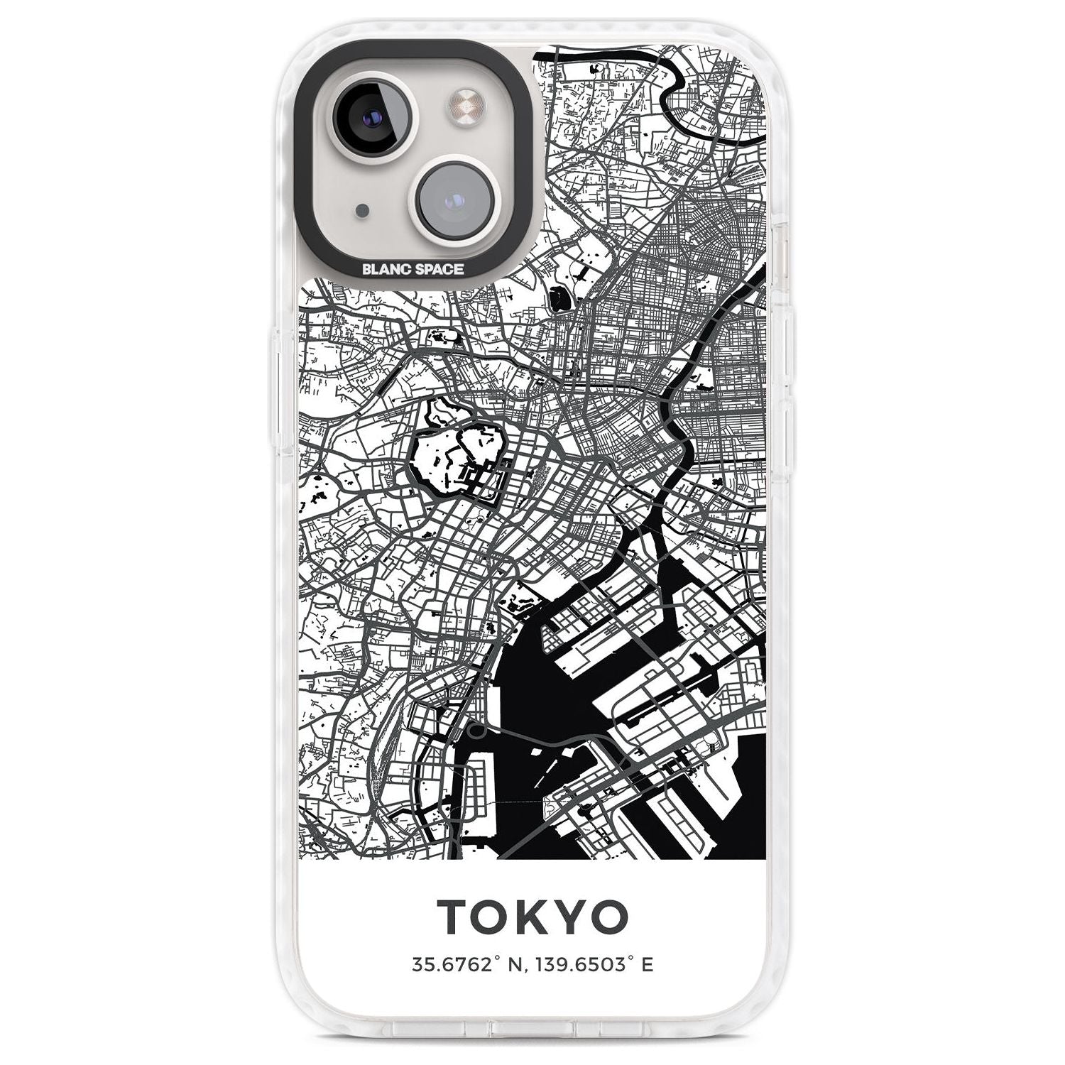 Map of Tokyo, Japan Phone Case iPhone 13 / Impact Case,iPhone 14 / Impact Case,iPhone 15 Plus / Impact Case,iPhone 15 / Impact Case Blanc Space