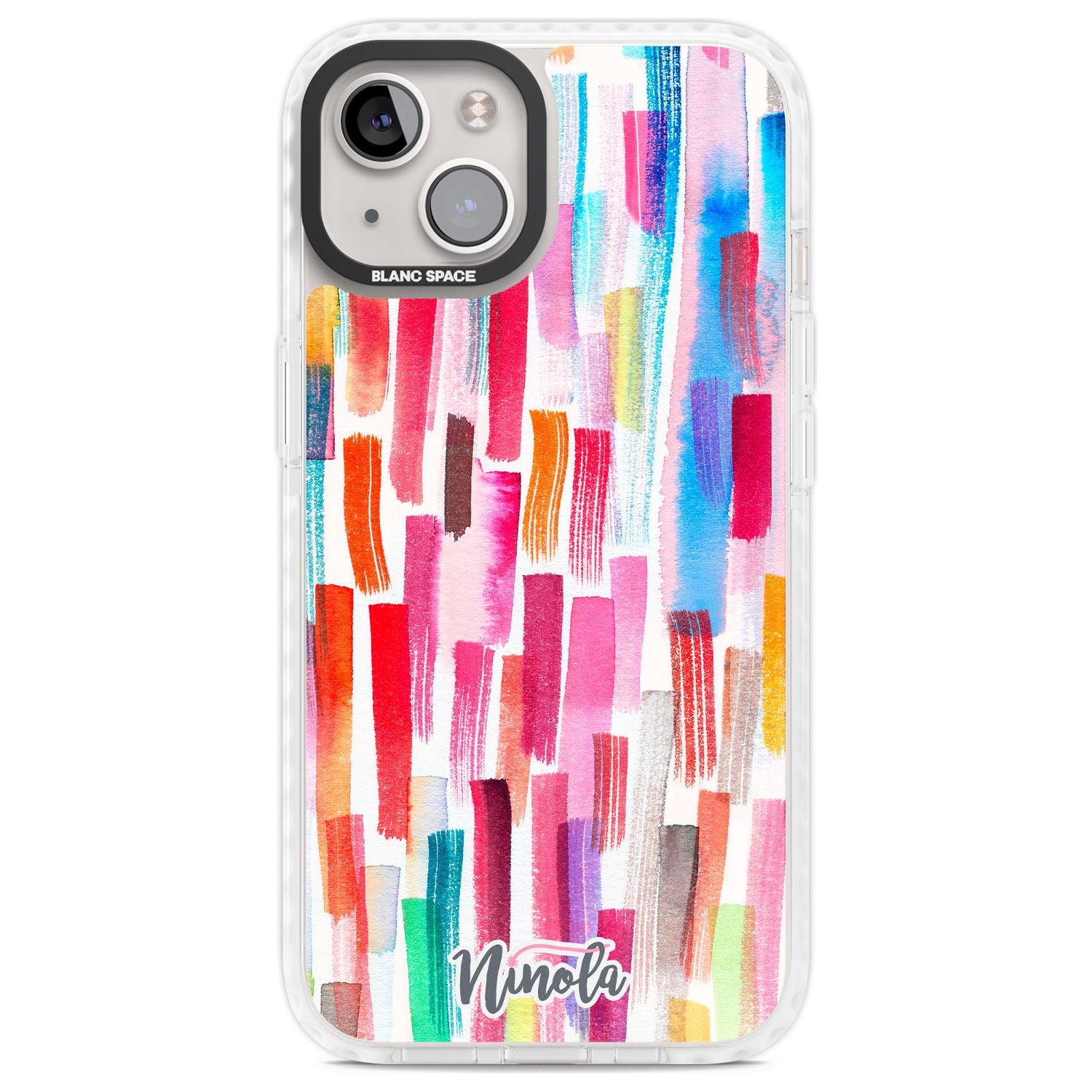 Colorful Brushstrokes Phone Case iPhone 13 / Impact Case,iPhone 14 / Impact Case,iPhone 15 Plus / Impact Case,iPhone 15 / Impact Case Blanc Space